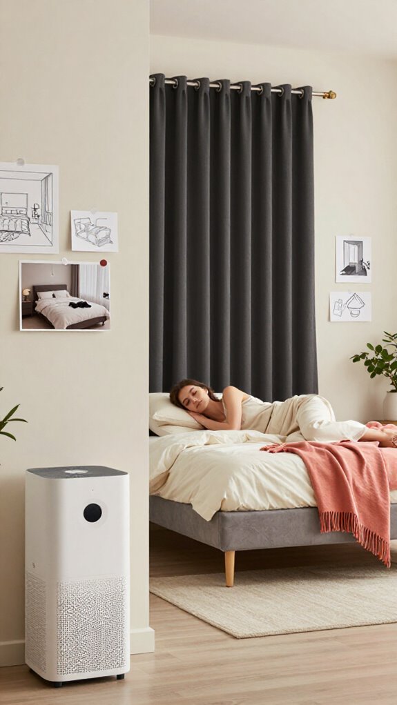 balanced bed placement and clutter free space