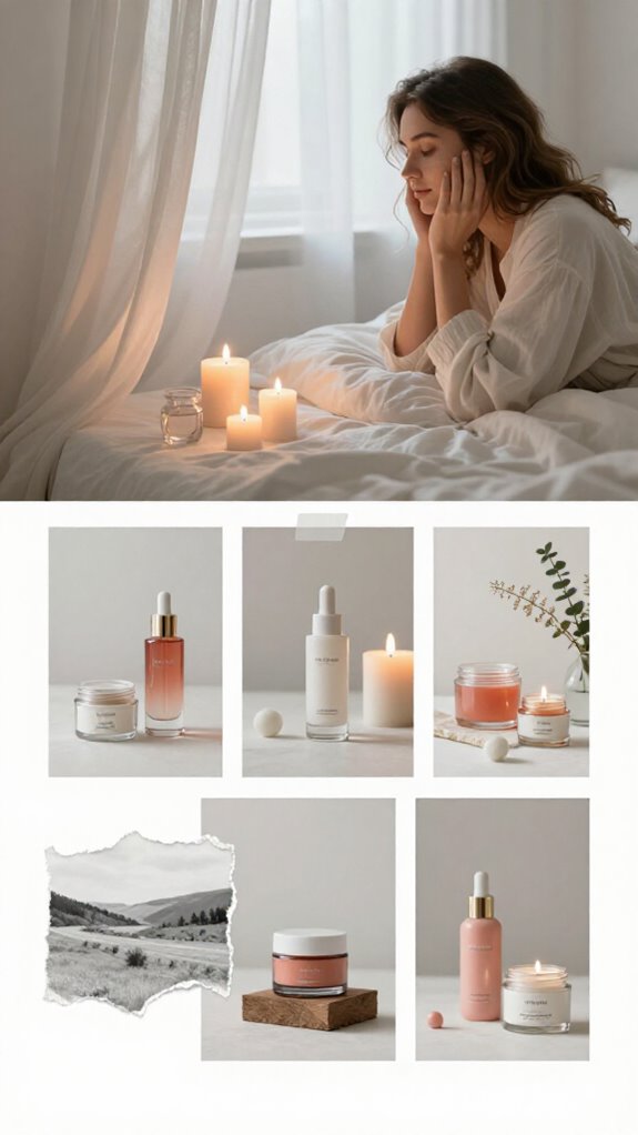 candlelit nighttime skincare ritual transformation