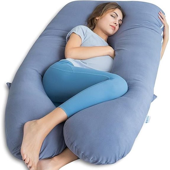 QUEEN ROSE U-Shaped Pregnancy Pillow with Cooling Cover