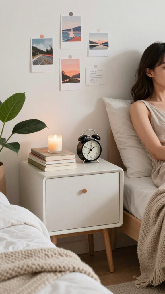 organized nightstand enhances sleep