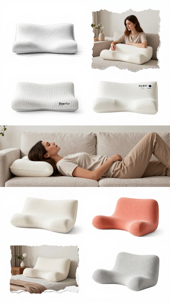 posture correcting throw pillows