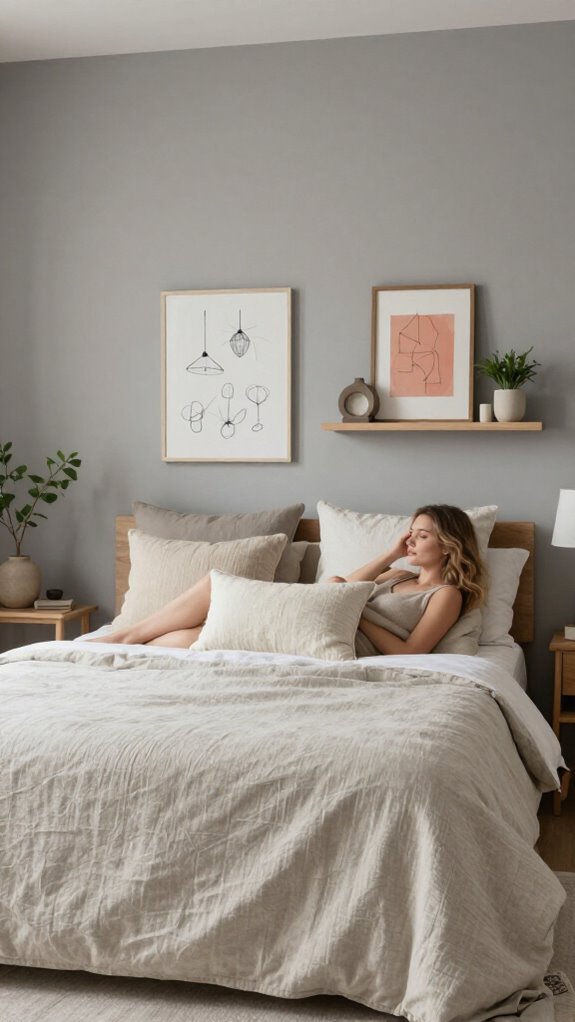 relaxing japandi bedroom design