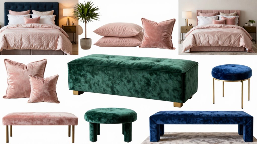 velvet benches for bedrooms