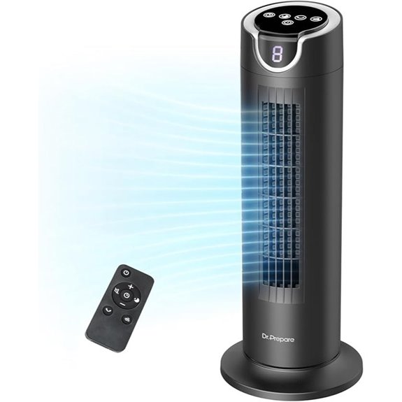 Dr.Prepare 16-Inch Tower Fan with Remote 8 Speeds