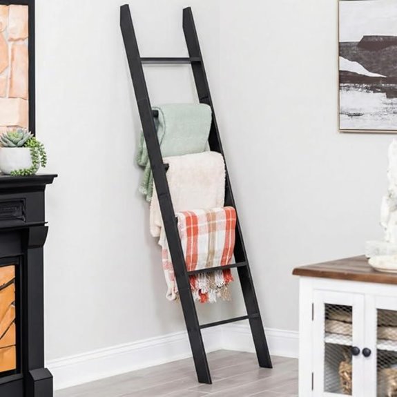 Blanket Ladder 5ft 8in 6-Tier Wall Rack