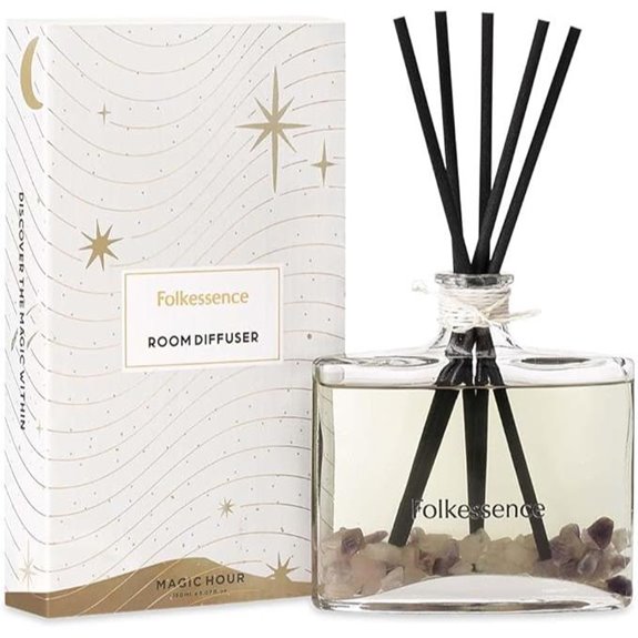 Folkulture Reed Diffuser with Rose Quartz Crystals