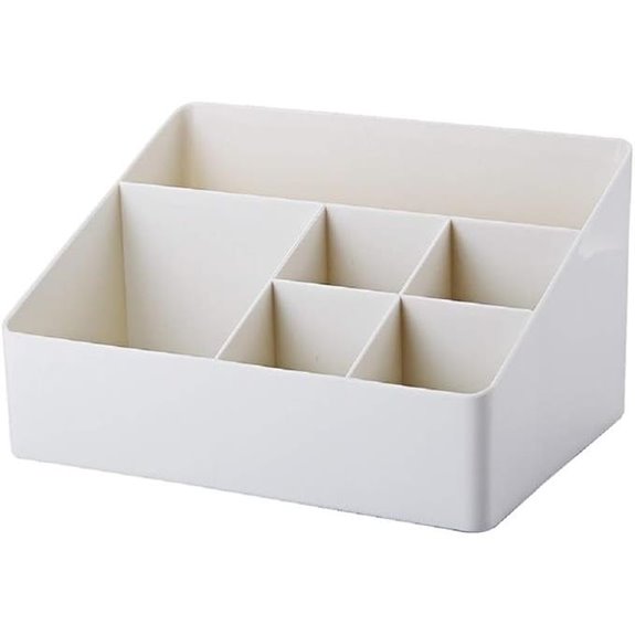 bedside organizer with cosmetics