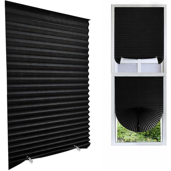 Cordless Blackout Pleated Fabric Shade (59 x 24)