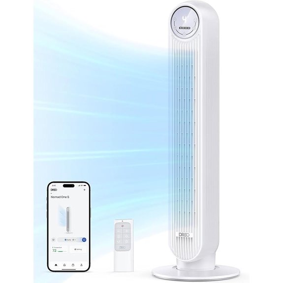 DREO Tower Fan with WiFi Remote Bladeless