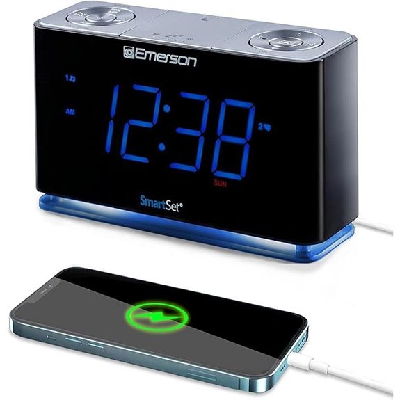 Emerson CKS1507 Smartset Radio Alarm Clock with Bluetooth