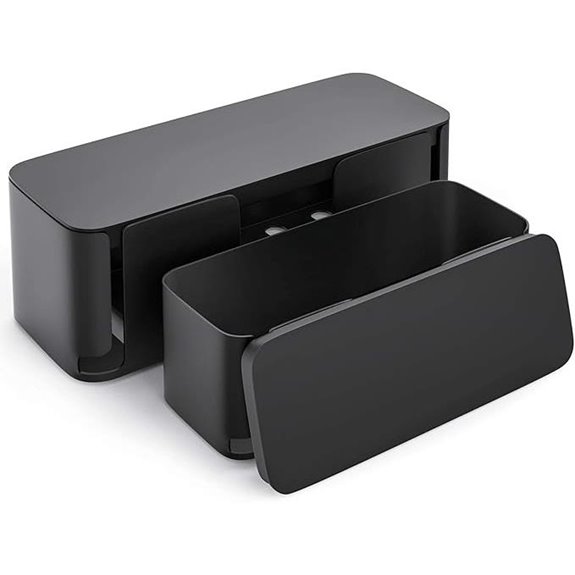 YECAYE 2-Pack Cable Management Box Black