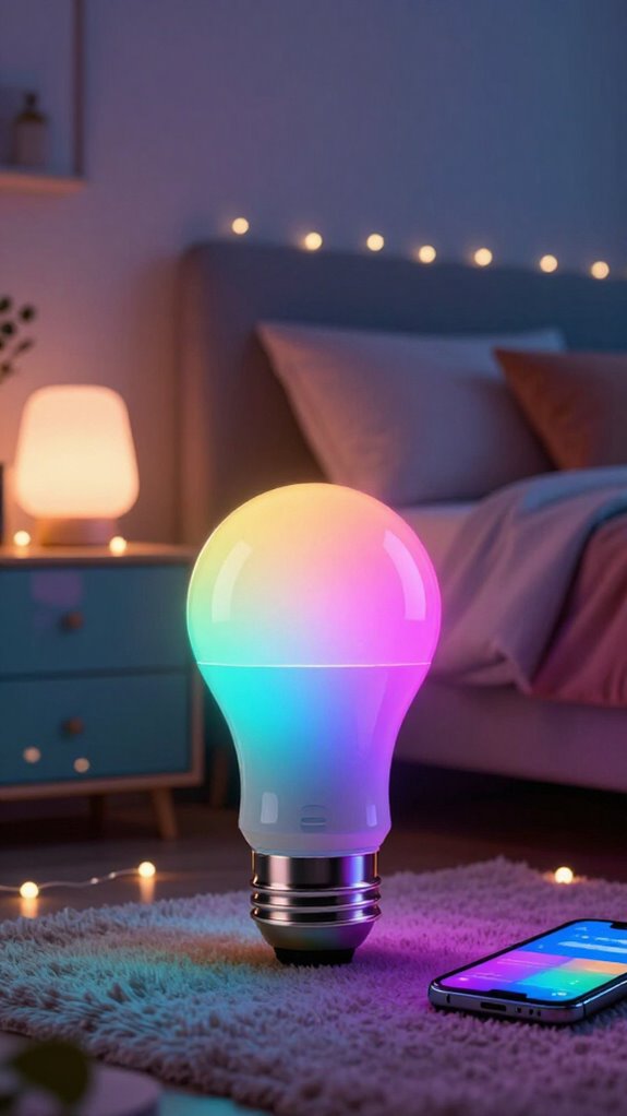 colorful bedroom lighting options