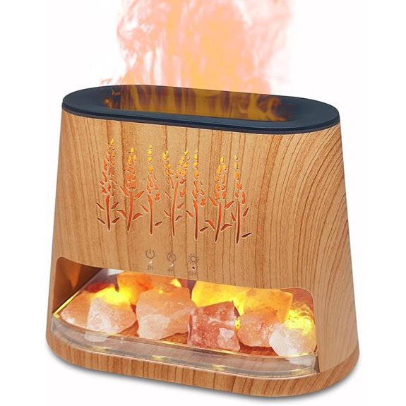 Fireplace Diffuser & Himalayan Salt Lamp (8 Colors)