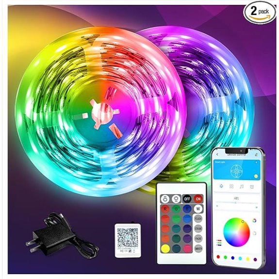 DAYBETTER LED Strip Lights 130ft RGB with Remote