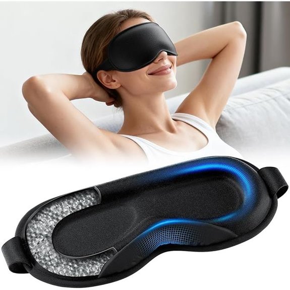 Weighted Sleep Mask with Adjustable Strap Blackout Contoured Comfort