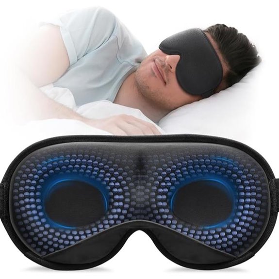 YFONG Weighted Sleep Mask for Sleep Travel Black