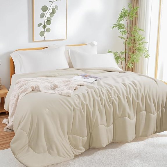 NEXHOME Bamboo Viscose Comforter Queen Cooling Lightweight