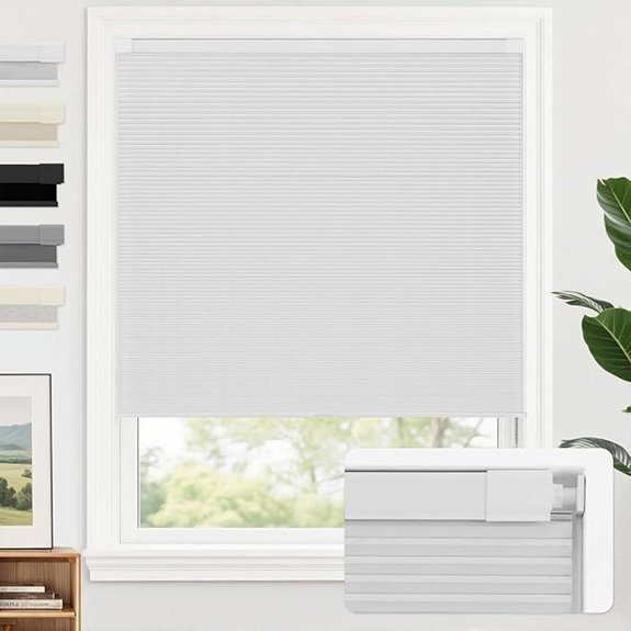 AOSKY Cordless Blackout Shades 58x48 White