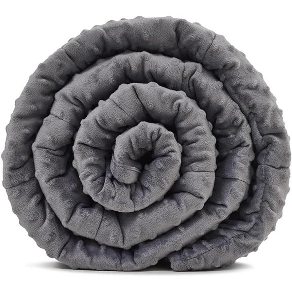 TONGDADA Minky Weighted Blanket — 5lbs Dark Grey