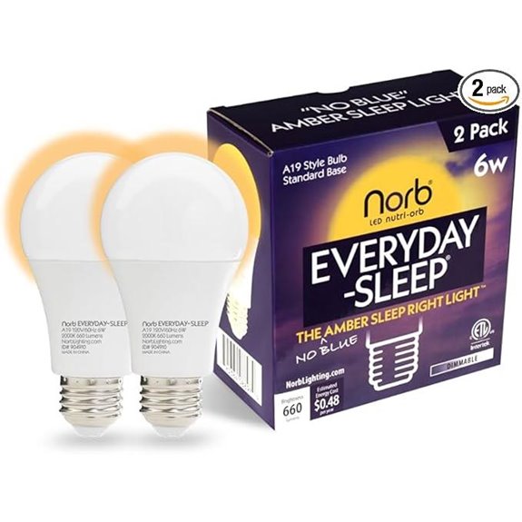 Norb Sleep Light Bulb 2000K Dim 2-Pack