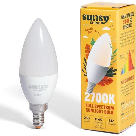 Sunsy Shine Full-Spectrum Light Bulb with B12</analysis