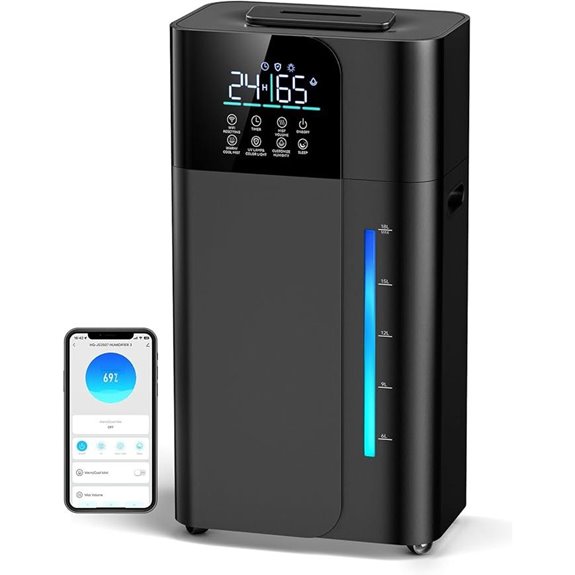 Smart Humidifier 18L for Large Rooms Top Fill 70H Runtime