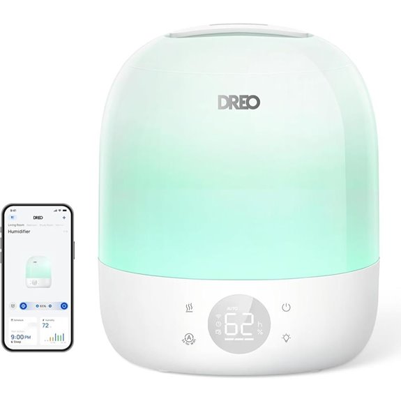 DREO Humidifier: 30H Runtime RGB Night Light HM409S