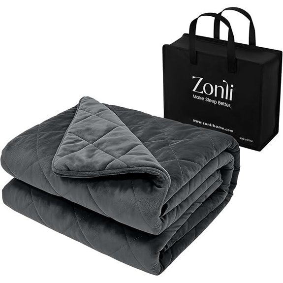 ZonLi Velvet Weighted Blanket with Premium Beads