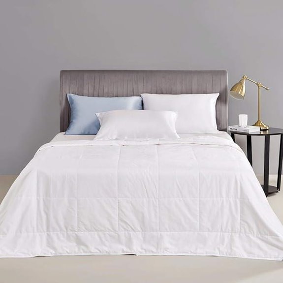 Mommesilk Silk Comforter: 100% Natural Silk Queen White
