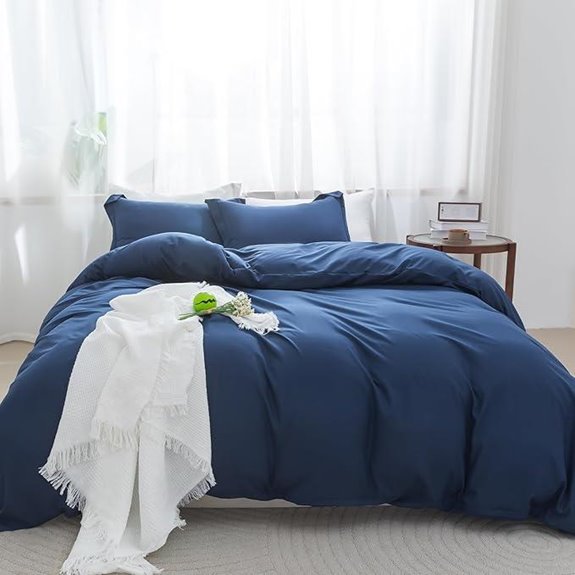 SheRest Navy Duvet Cover Set - Full Size (3pc)