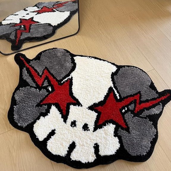 Ka-Ws Graphic Rug 32x20 Non-Slip Machine Washable