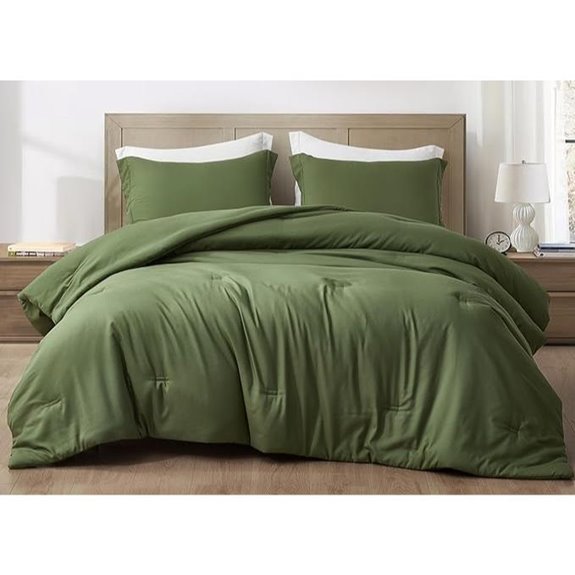 Cliff 3-Piece Cooling Comforter Set Olive Green