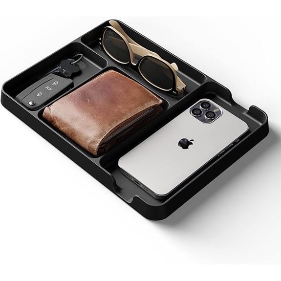 Pocket Deck Valet Tray with Phone Charger and Slots