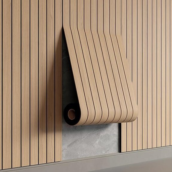 YU LI 3D Peel & Stick PVC Slat Wall Panel