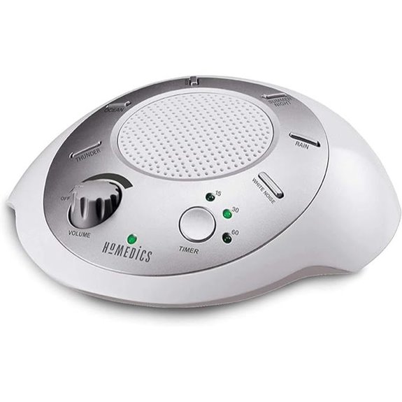 Homedics White Noise Machine with Travel Size Silver