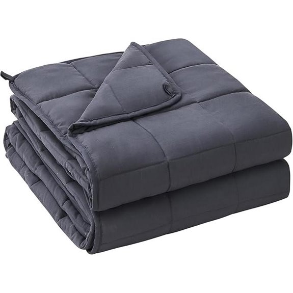 Yescool 20 lb Weighted Blanket Queen Grey Breathable