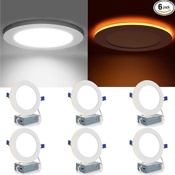 Meconard 6 Pack Recessed LED Ceiling Lights