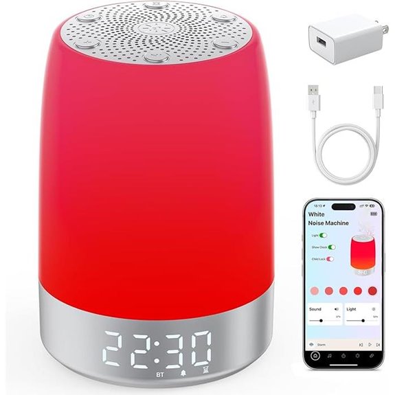 Smart Red Light Therapy Lamp with Sleep Sound Machine
