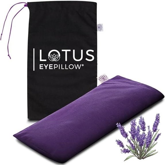 Lotus Weighted Lavender Eye Pillow for Sleep and Relaxation