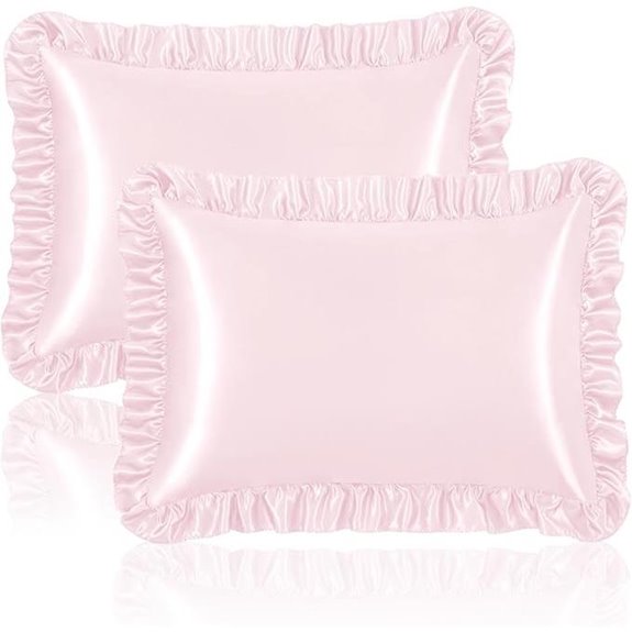 Homiest Satin Pillowcases Set of 2 with Ruffle