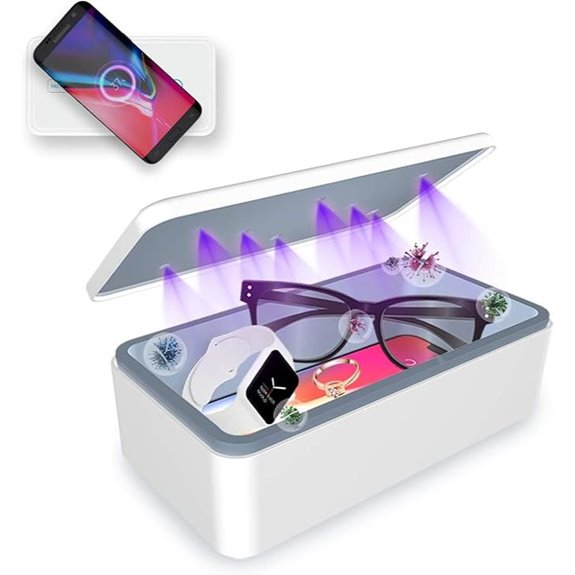 UV Light Sanitizer Box with Wireless Charging