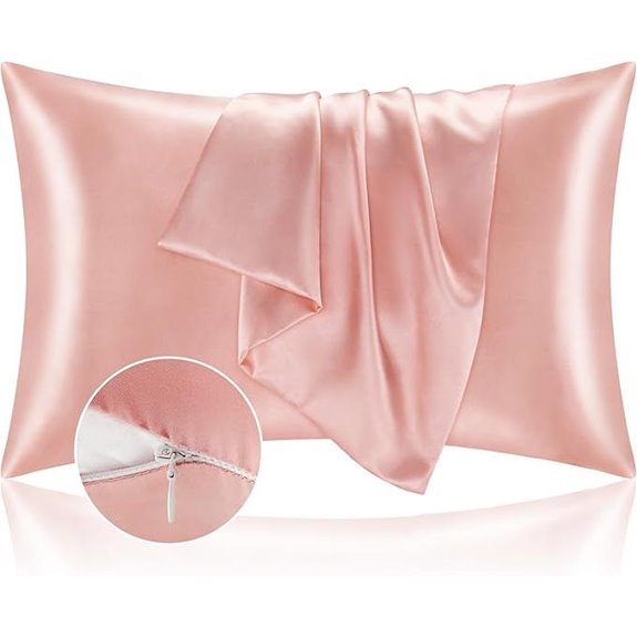 BEDELITE Satin Pillowcase with Zipper (2 Pack)