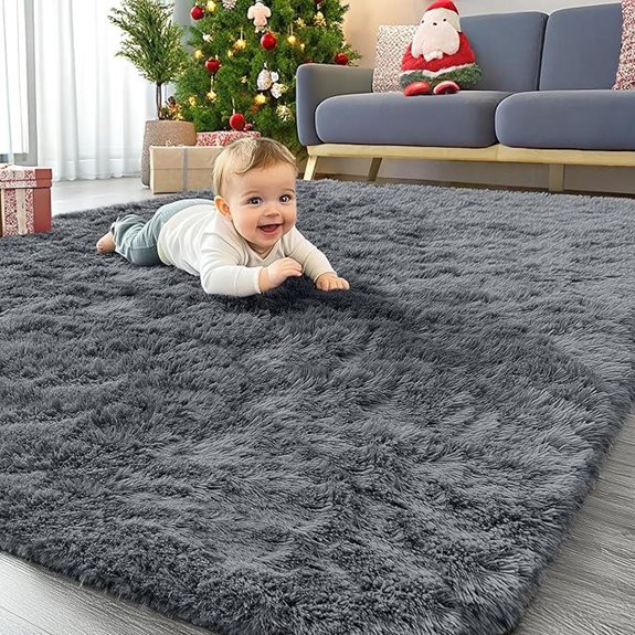 OLANLY Shaggy Area Rug for Living Room