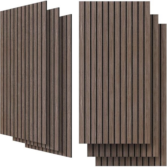 Acoustic Panel 6-Pack 47.2 x 23.6 in Walnut