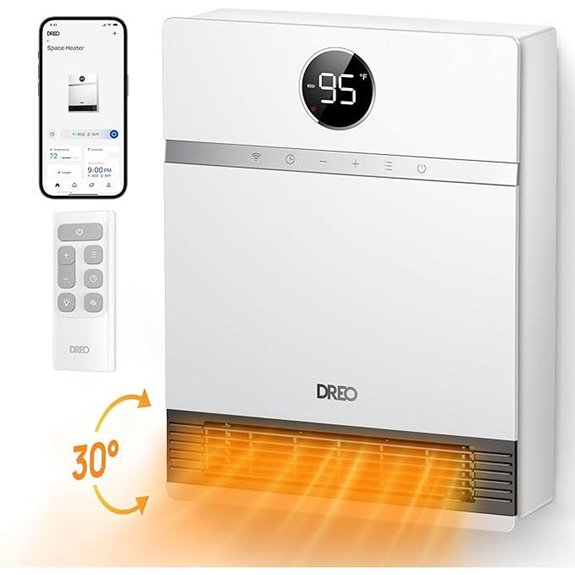 DREO Smart Wall Heater with Alexa Remote