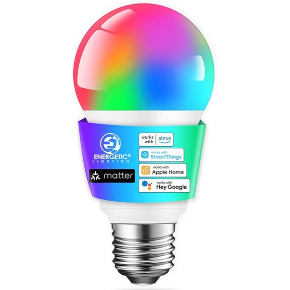 RGB Smart A19 Bulb with Alexa/Google/HomeMatter 60W Equivalent