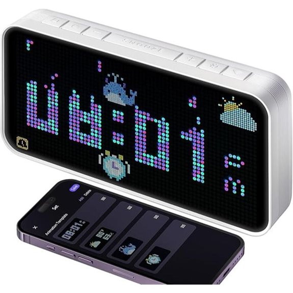Dekala PixelRise Smart Alarm Clock with WiFi Weather