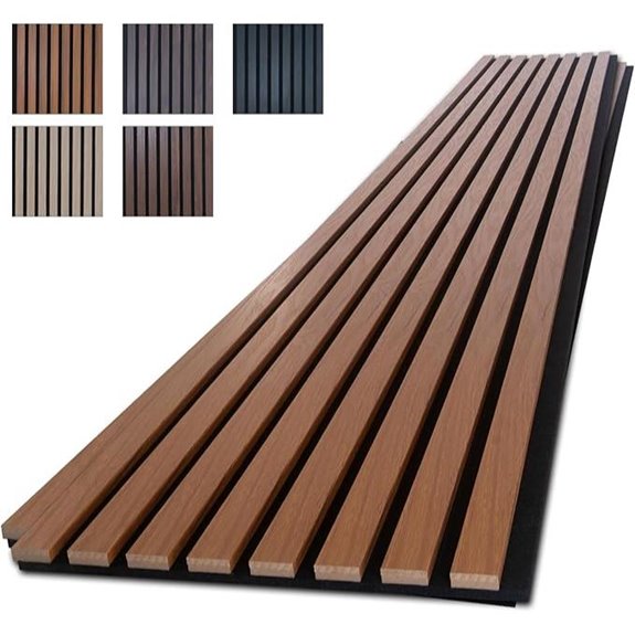 NeatiEase Wood Panels: 4-Pack Teak Acoustic Wall Panels