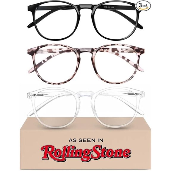 IBOANN Blue Light Glasses for Women 3-Pack