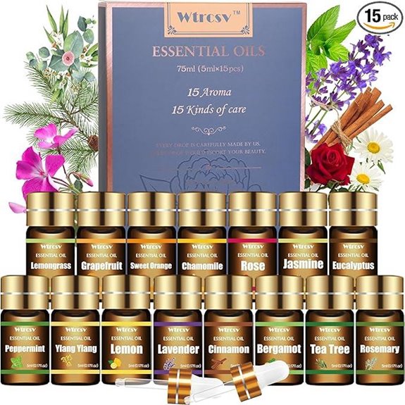Essential Oils Set: Top 15 Scents (5ml)